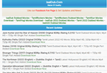 IsaiDub Tamil Dubbed Movies Download isaiDub