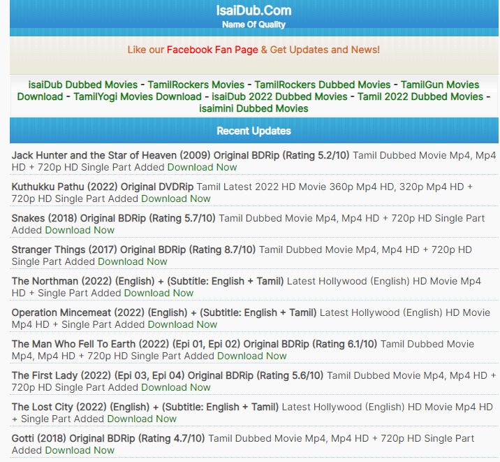 IsaiDub Tamil Dubbed Movies Download isaiDub - 2024 September